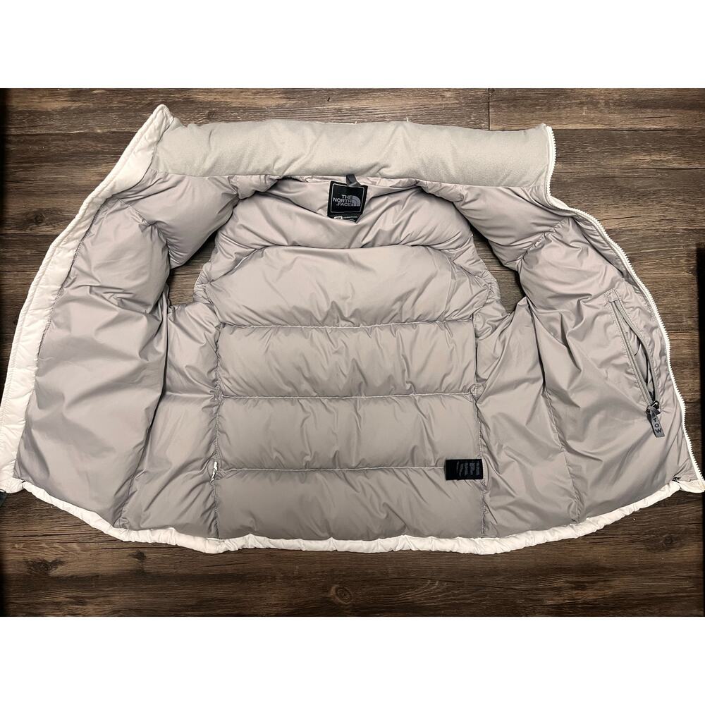 The North Face 700 Down Nuptse Vest Women M White Goose Puffer Y2K Gorpcore - Picture 5 of 15
